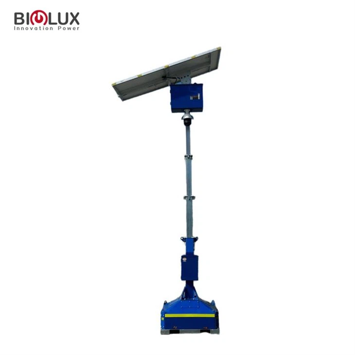 Torre di sicurezza solare portatile e stabile