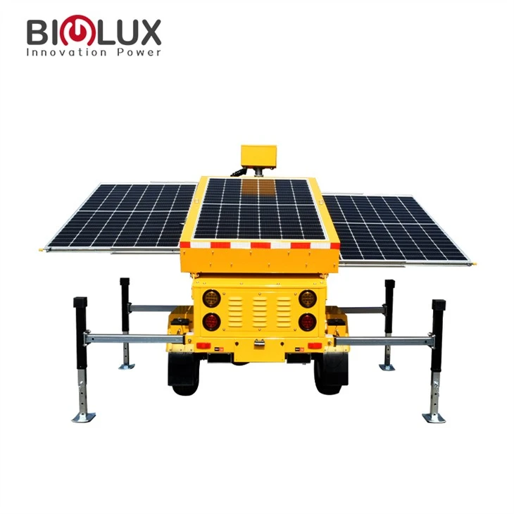Yellow Mobile Solar CCTV Systems Tower Yellow Mobile Solar CCTV Systems Tower